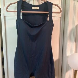 Chic Navy Blue Sleeveless Jumpsuit